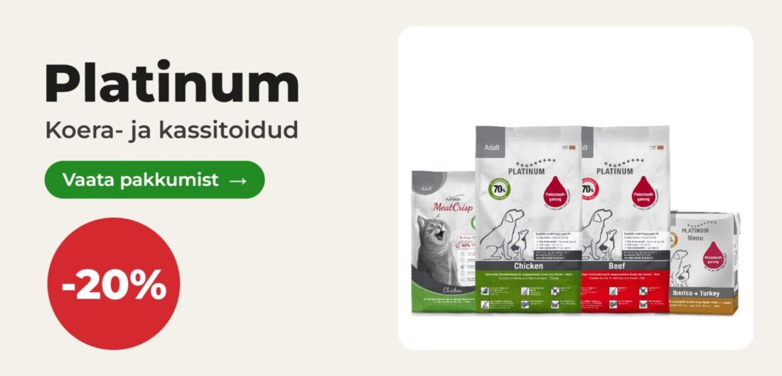 Platinum koera- ja kassitoidud -20%