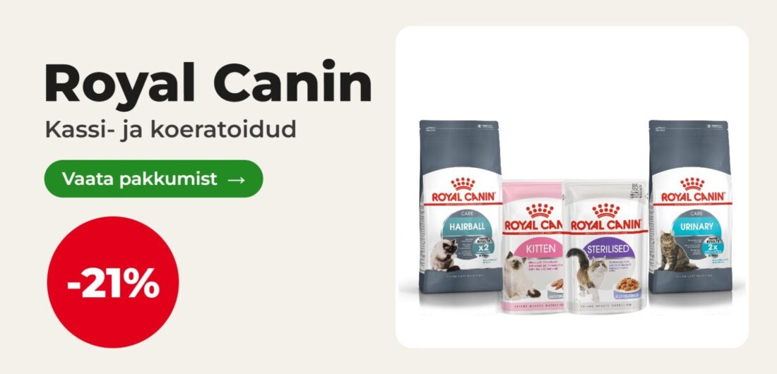 Royal Canin kassi- ja koeratoidud -21%